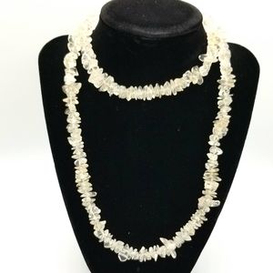 Clear crystal necklace